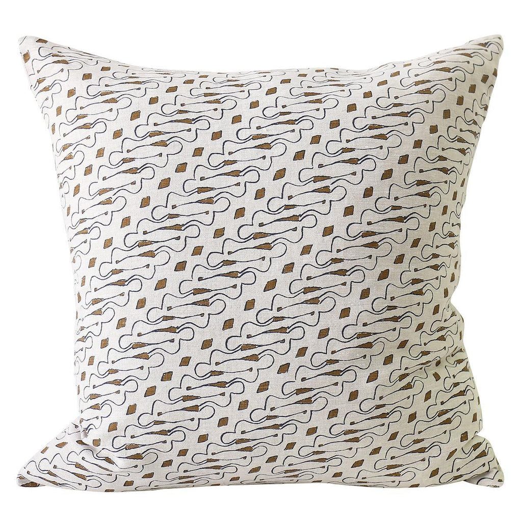 Walter G  Lombok Tobacco Linen Cushion 55x55cm available at Rose St Trading Co