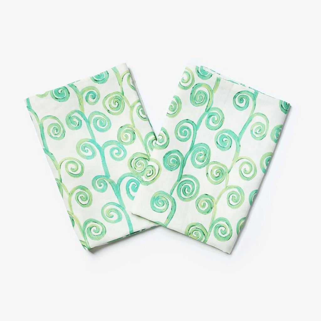 Loop Green Standard Pillowcases | Set of 2 - Rose St Trading Co