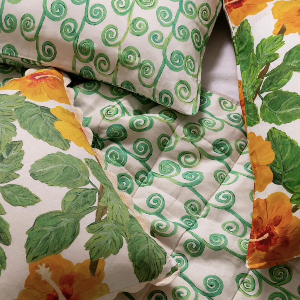 Loop Green Standard Pillowcases | Set of 2 - Rose St Trading Co