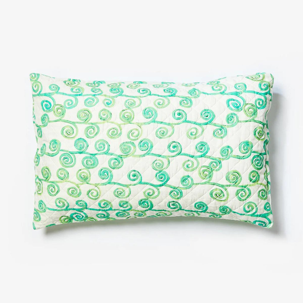 Loop Green Standard Pillowcases Quilted | Set of 2 - Rose St Trading Co