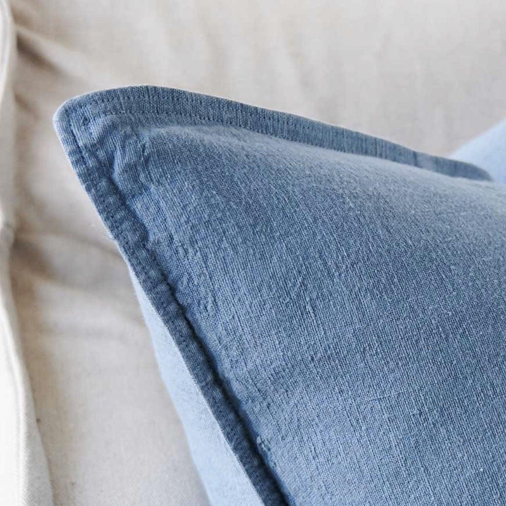 Eadie Lifestyle  Luca Linen Cushion | Blue Azure available at Rose St Trading Co