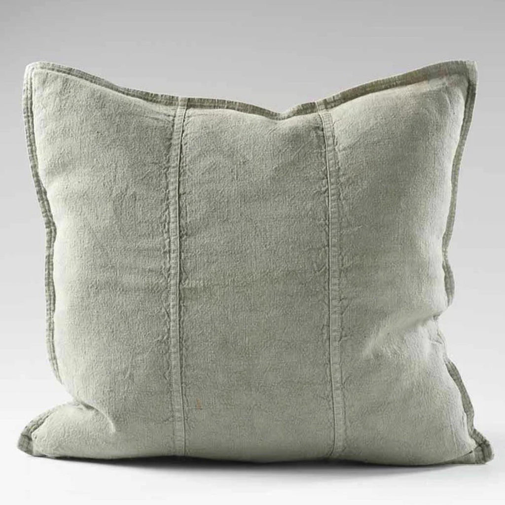 Luca Linen Cushion | Pistachio 60 x 60cm by Eadie Lifestyle in stock at Rose St Trading Co