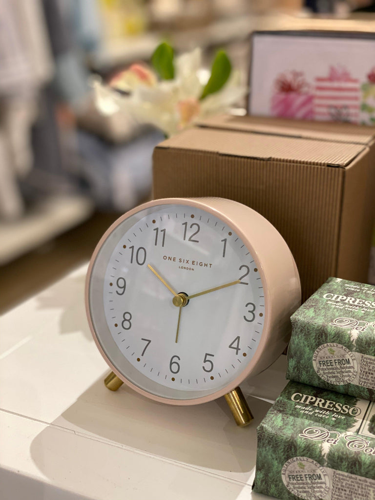 One Six Eight London  Maisie Blush Alarm Clock available at Rose St Trading Co