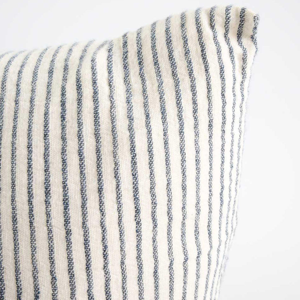 Marina Cushion | Off White with Ink Stripe 50 x 50cm by Eadie Lifestyle in stock at Rose St Trading Co