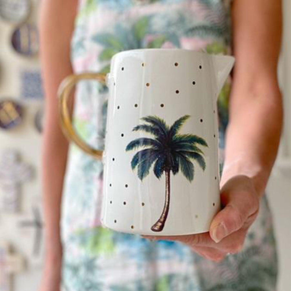 Carla Dinnage  Medium Palm Jug | White available at Rose St Trading Co