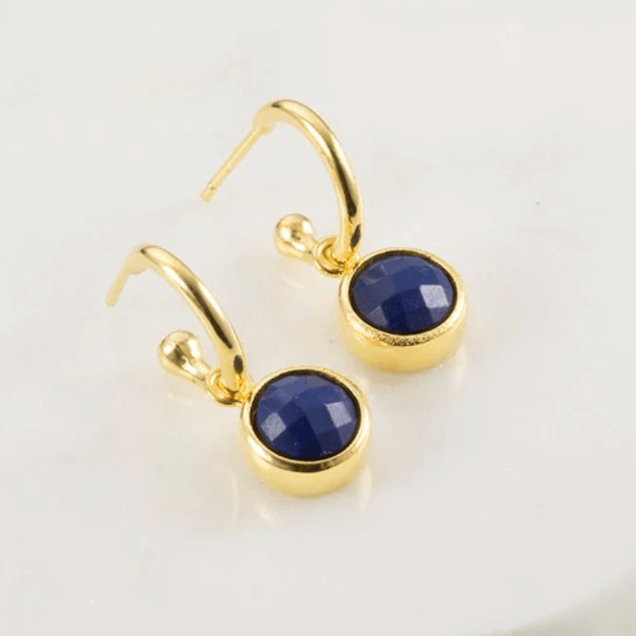 Zafino  Melinda Earring | Navy Lapis available at Rose St Trading Co