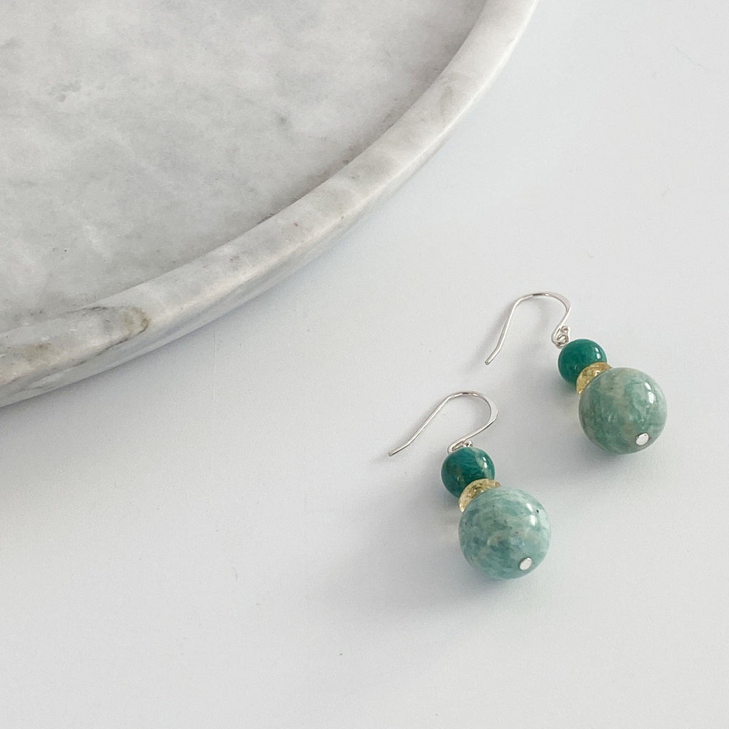 RSTC  Melissa Earring | Amazonite available at Rose St Trading Co
