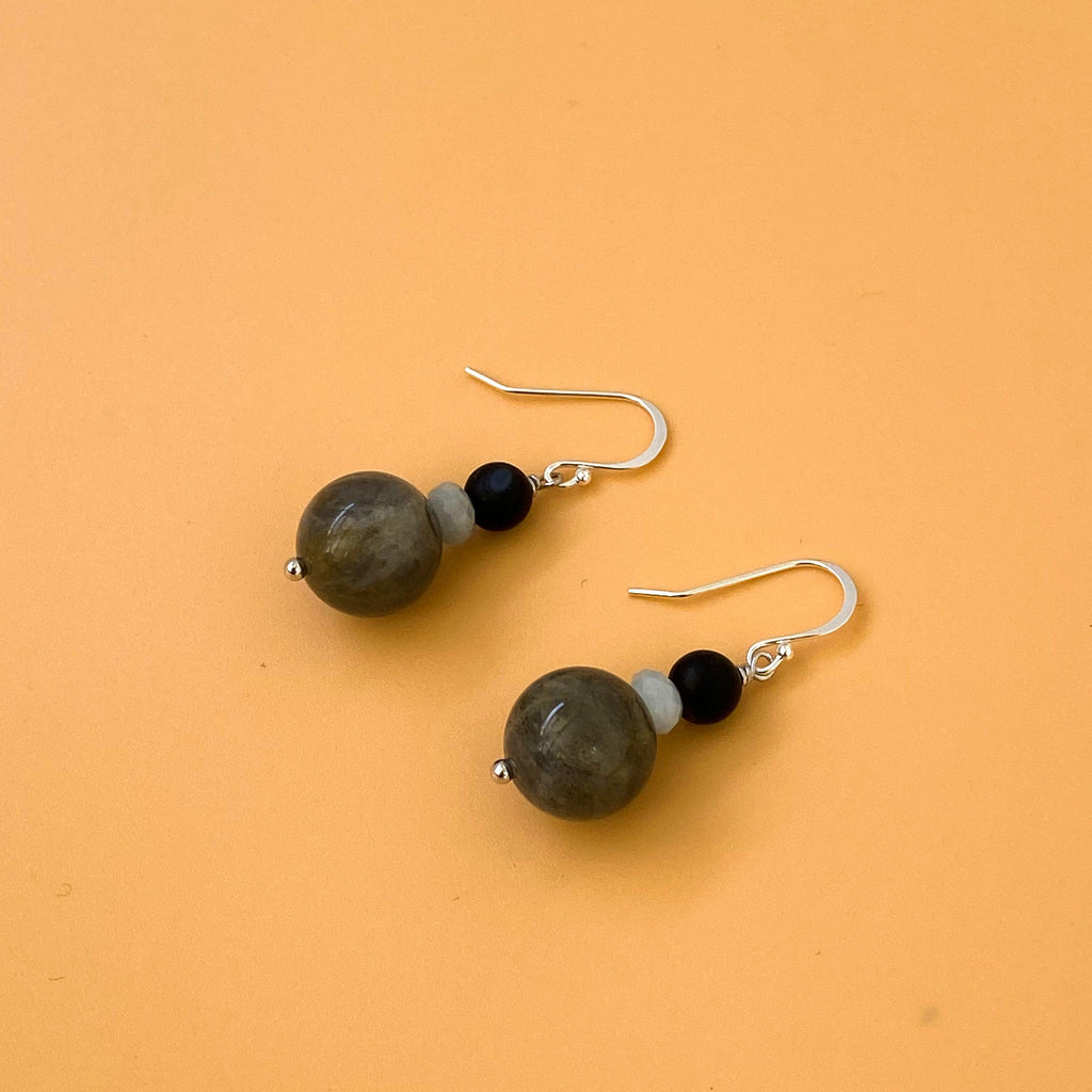 RSTC  Melissa Earring | Black Onyx available at Rose St Trading Co