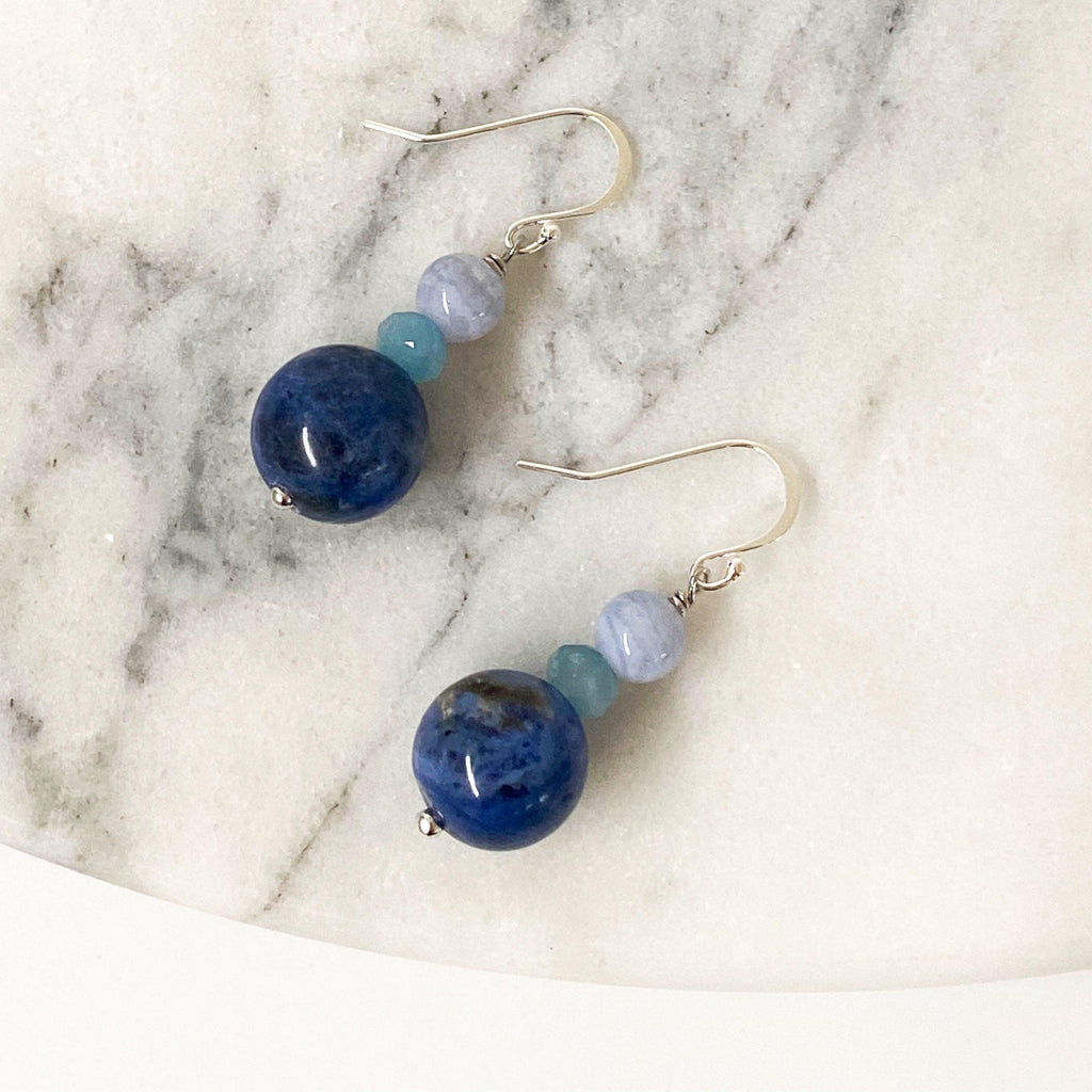 RSTC  Melissa Earring | Sodalite available at Rose St Trading Co