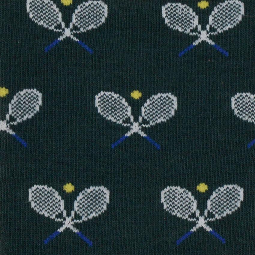 ORTC Man  Mens Socks | Dark Green Tennis Racquets available at Rose St Trading Co