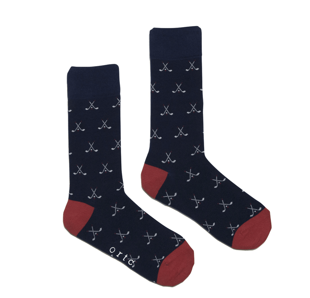 ORTC Man  Mens Socks | Navy Golf Clubs available at Rose St Trading Co