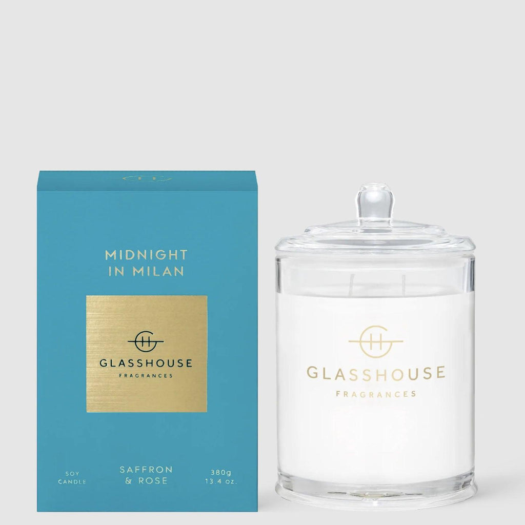 Glasshouse Fragrance  Midnight in Milan 380g Candle available at Rose St Trading Co