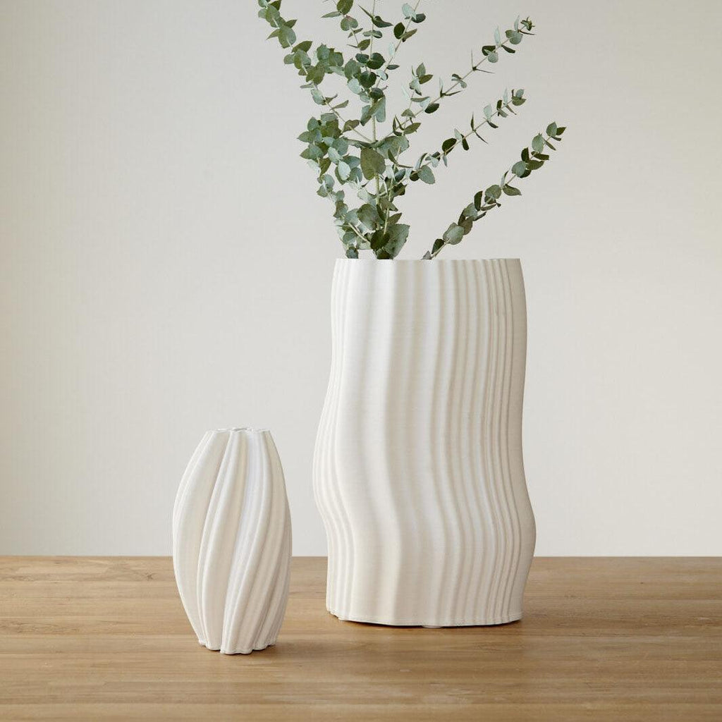 P.S. Home and Living  Mila White Vase | 17cm available at Rose St Trading Co