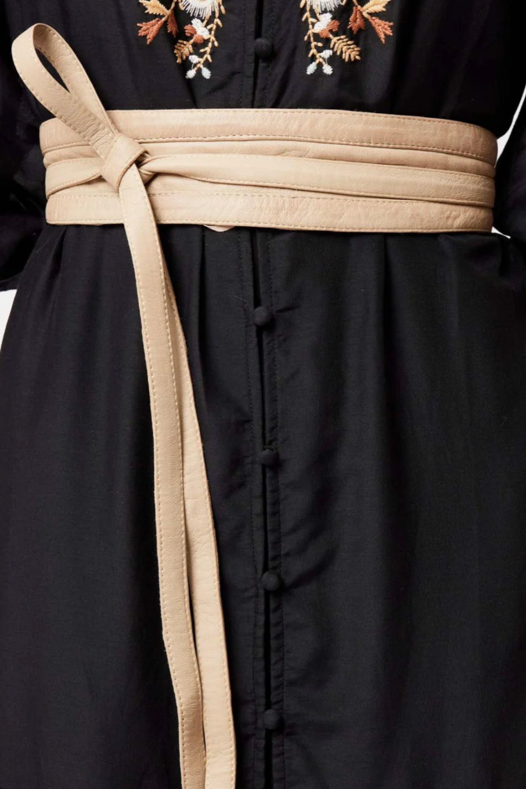 Milton Leather Belt | Oatmeal by Once Was in stock at Rose St Trading Co