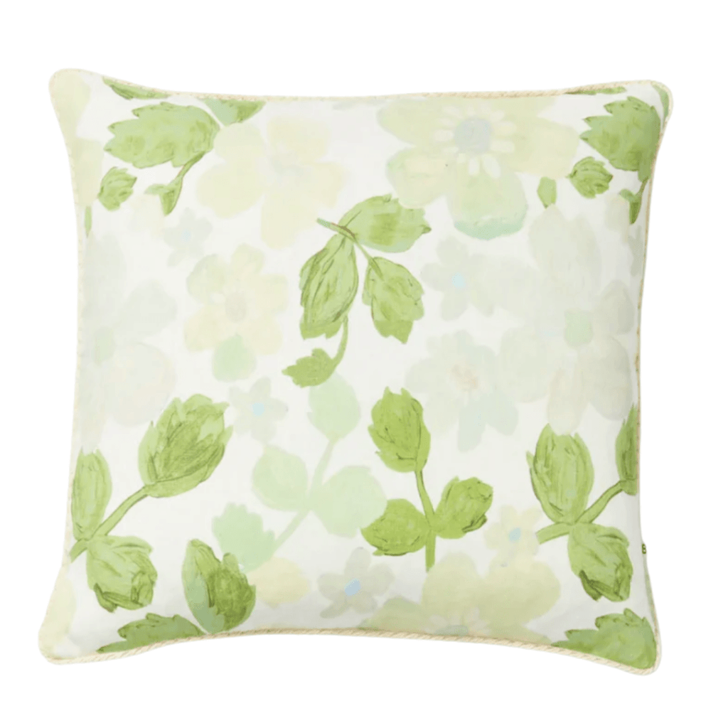 Bonnie and Neil  Mini Pastel Floral Green Cushion | 50cm available at Rose St Trading Co