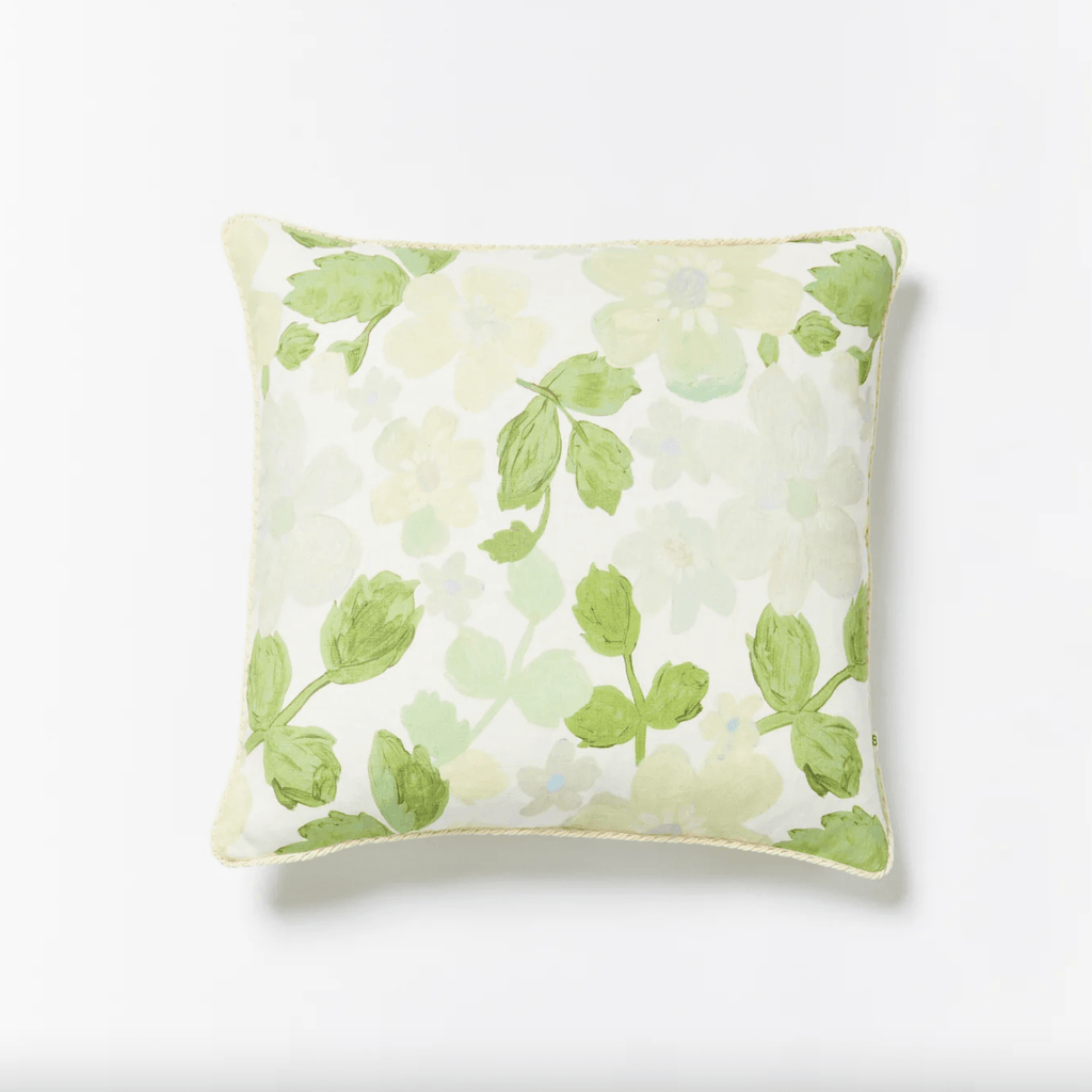 Bonnie and Neil  Mini Pastel Floral Green Cushion | 50cm available at Rose St Trading Co