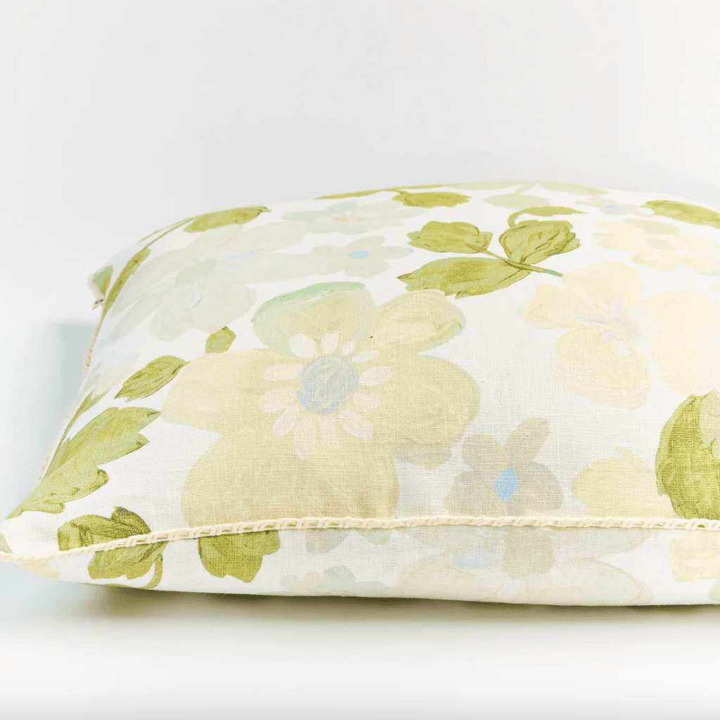 Bonnie and Neil  Mini Pastel Floral Green Cushion | 50cm available at Rose St Trading Co