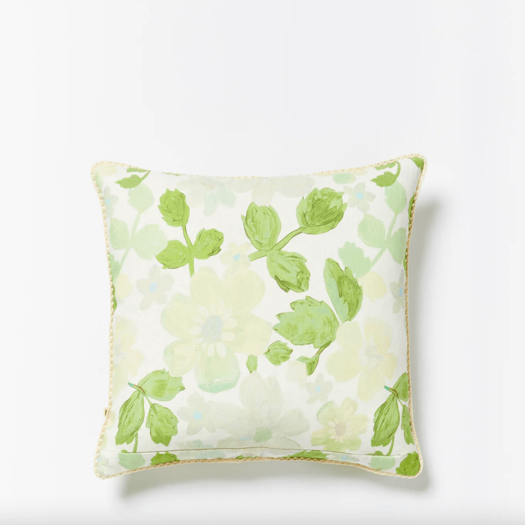 Bonnie and Neil  Mini Pastel Floral Green Cushion | 50cm available at Rose St Trading Co