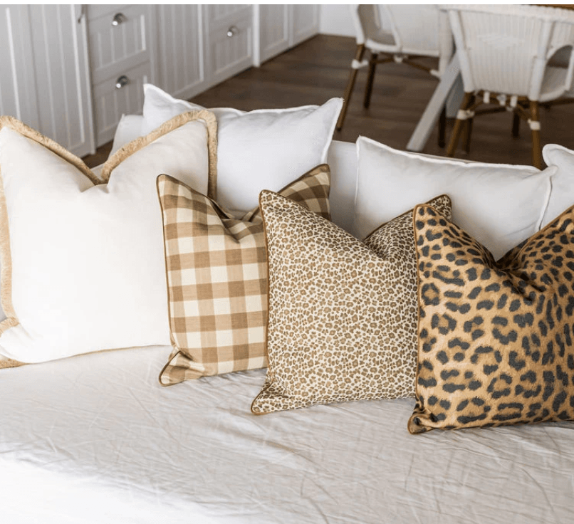 RSTC  Mocha Ocelot Cushion available at Rose St Trading Co