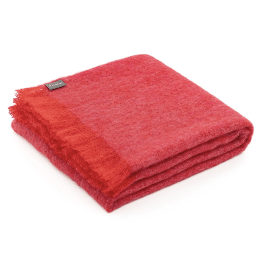 St Albans  Mohair Throw | Pomegranate available at Rose St Trading Co