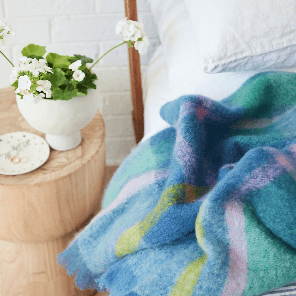 St Albans  Mohair Throw | Shoreham available at Rose St Trading Co