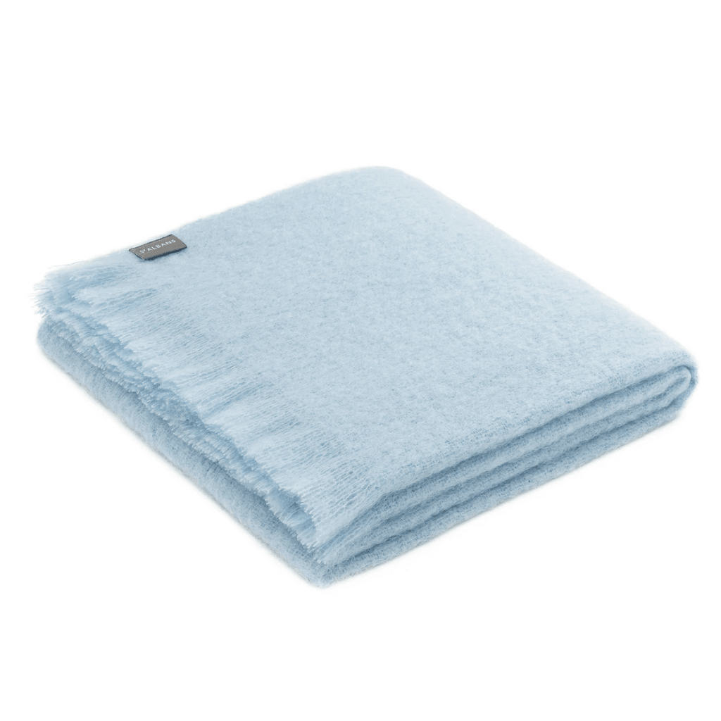 St Albans  Mohair Throw | Skye available at Rose St Trading Co