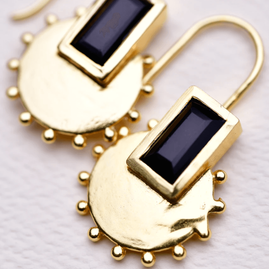Zafino  Morgan Earring | Black Onyx available at Rose St Trading Co