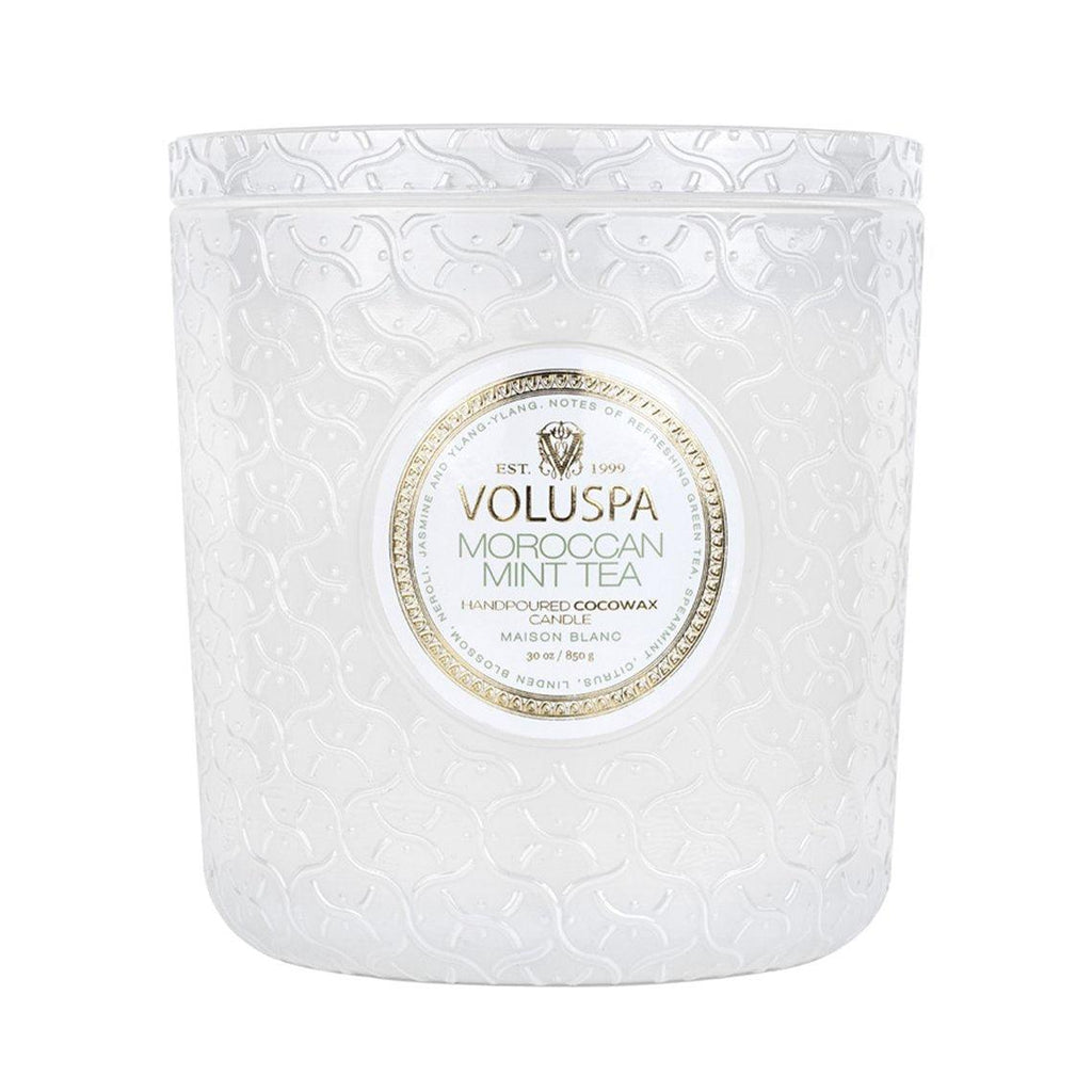 Voluspa  Moroccan Mint Tea 3 Wick Luxe Candle available at Rose St Trading Co