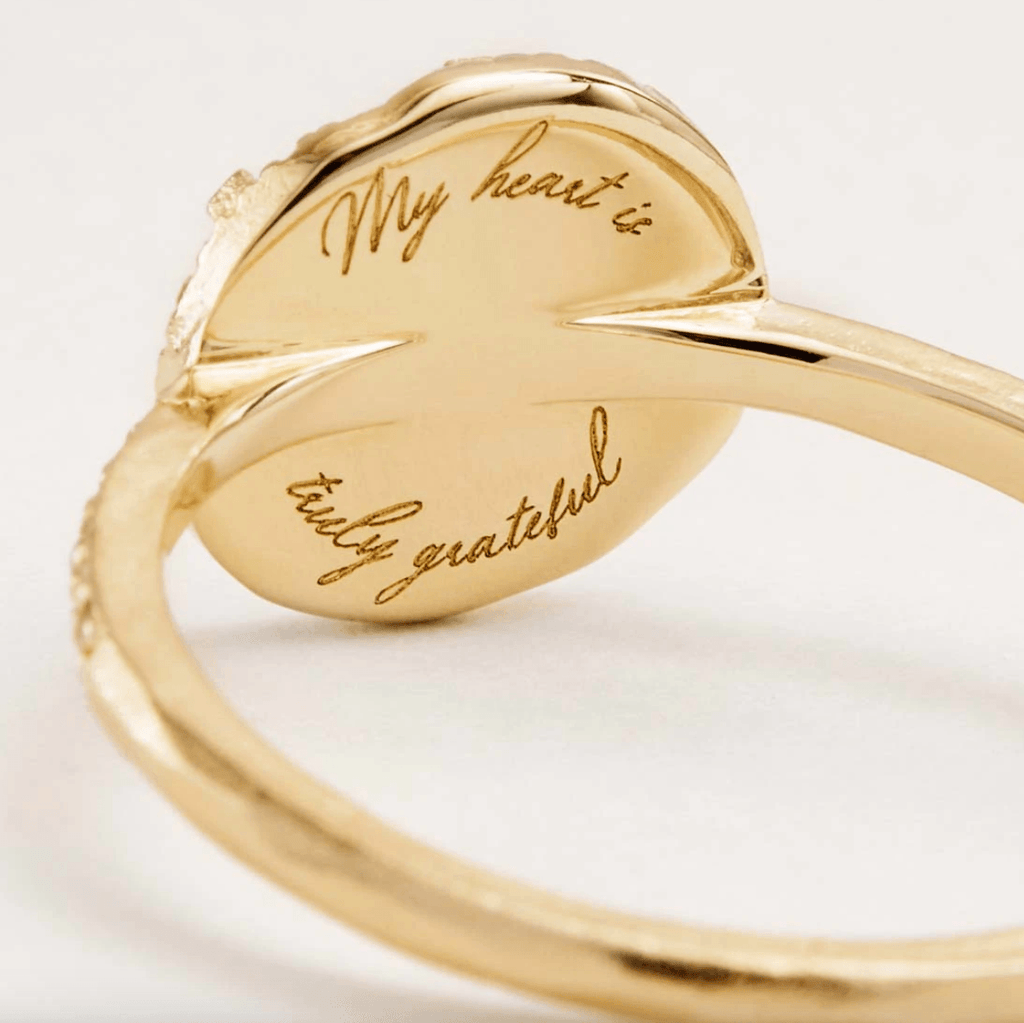 By Charlotte  My Heart is Grateful Ring available at Rose St Trading Co