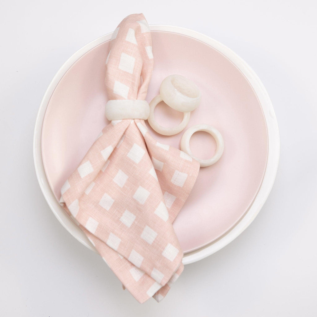 Bright Threads  Napkin Ring White | Set of 4 available at Rose St Trading Co