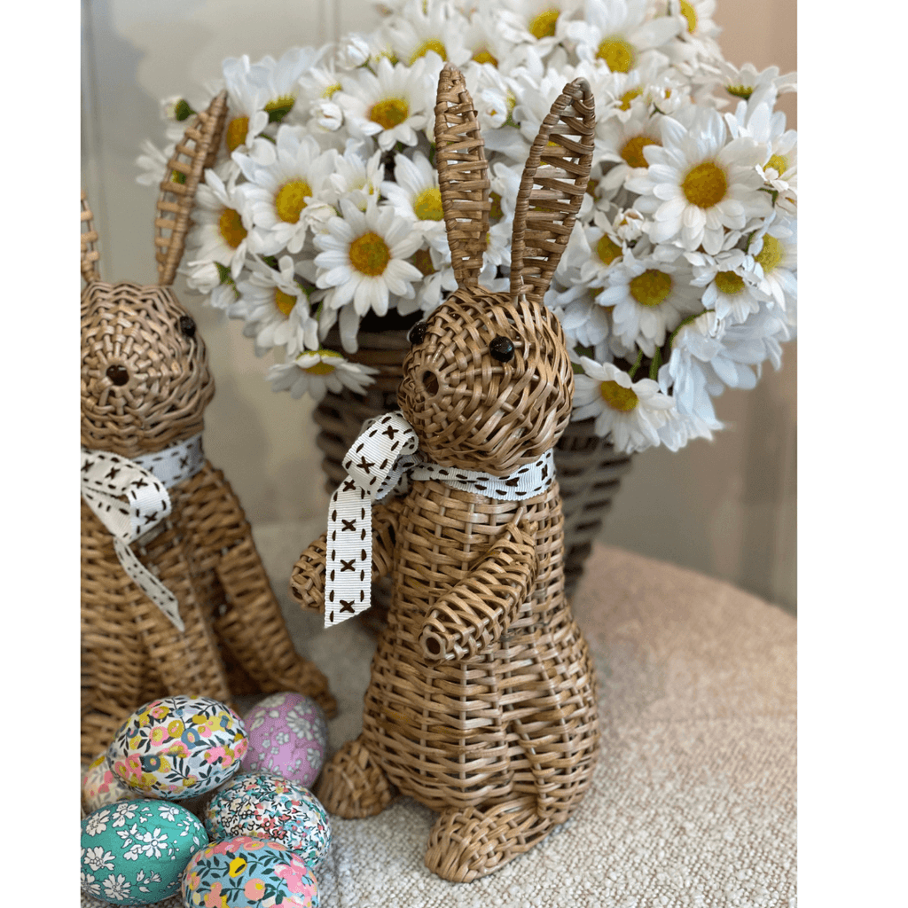 RSTC  Natural Rattan Rabbit | Pair available at Rose St Trading Co