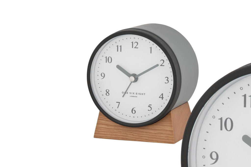 One Six Eight London  Nina Alarm Clock Silent - Charcoal available at Rose St Trading Co