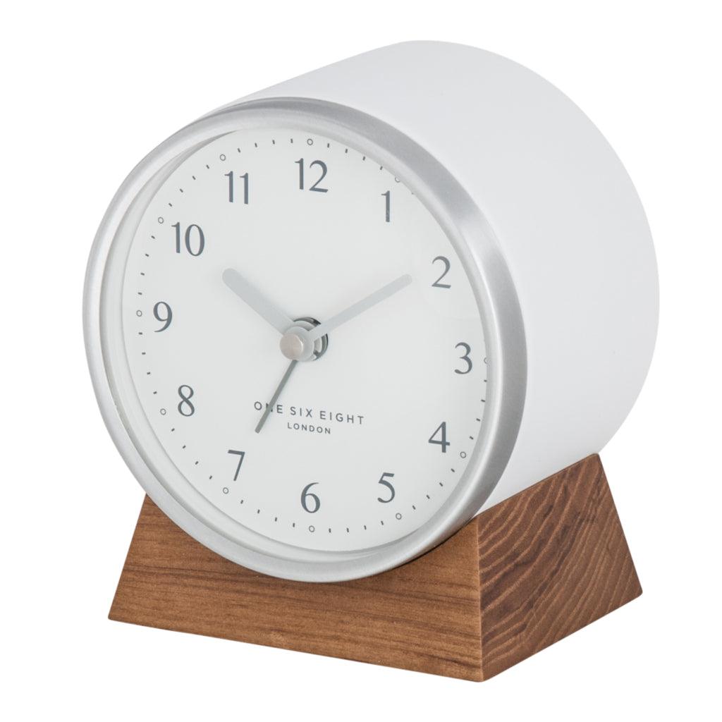 One Six Eight London  Nina Alarm Clock Silent - White available at Rose St Trading Co
