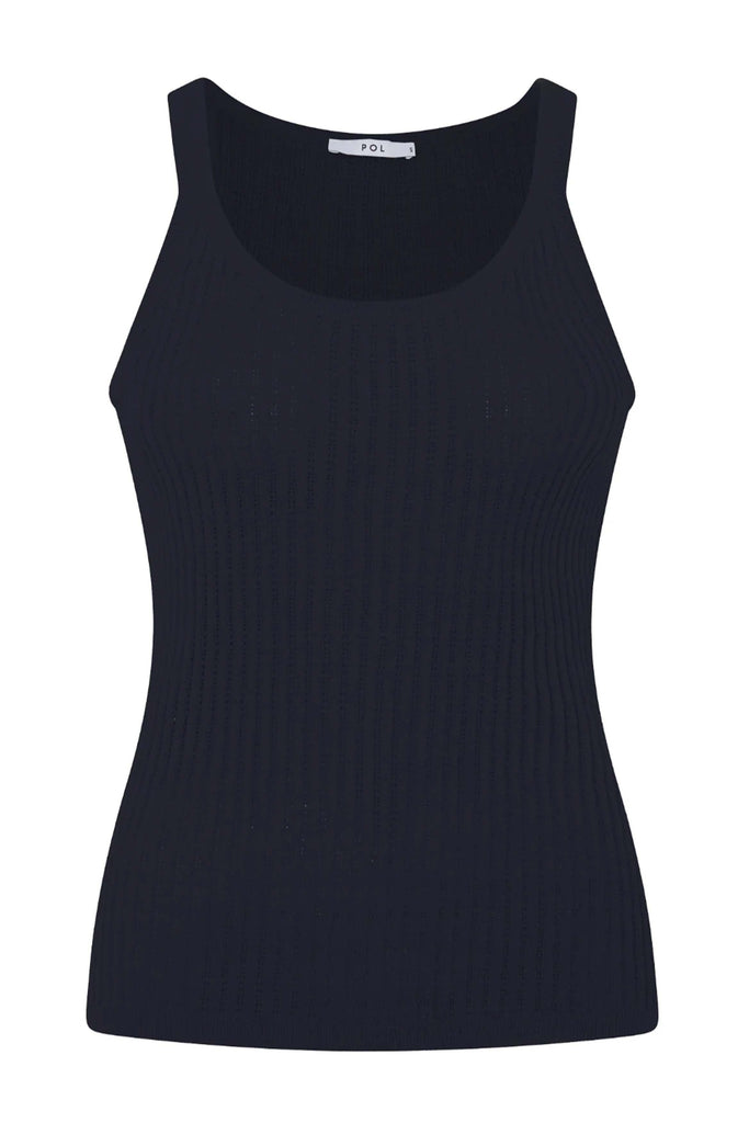 Nucleus Pointelle Tank | Ink by POL in stock at Rose St Trading Co