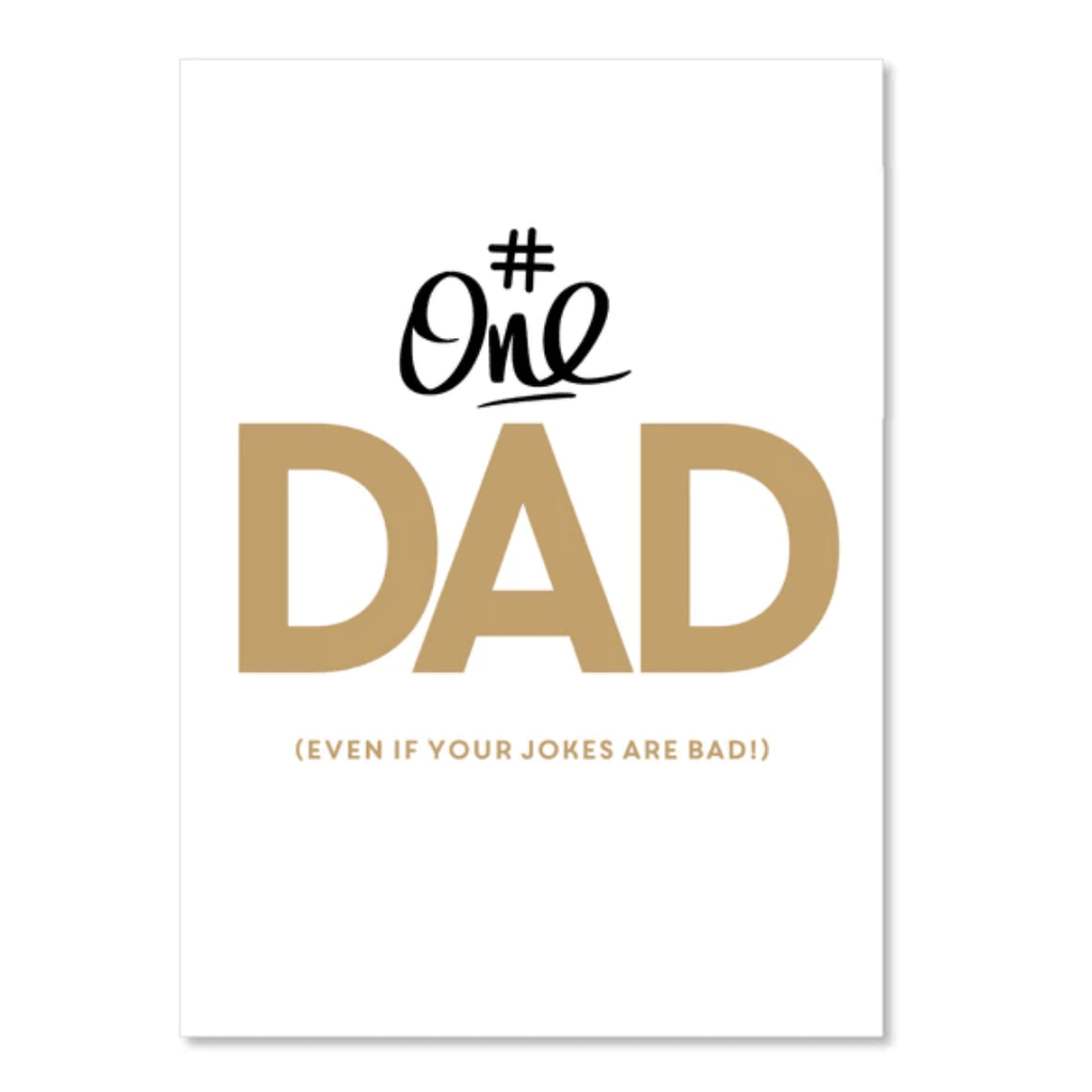 Just Smitten  Number One Dad Card available at Rose St Trading Co