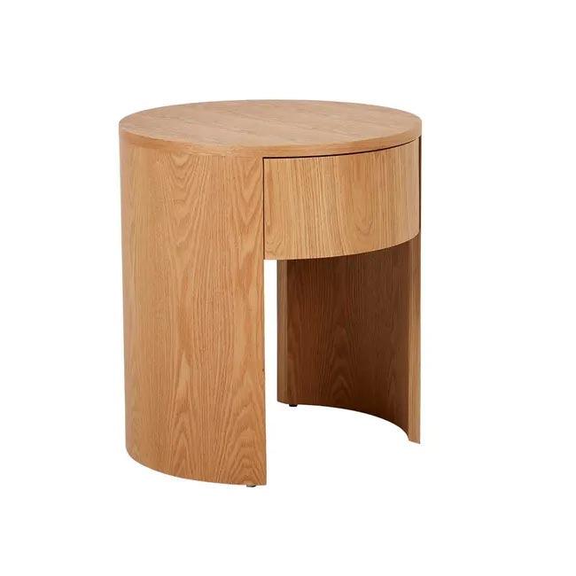 Oberon Crescent Bedside Table | Natural Ash - Rose St Trading Co