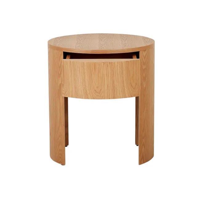 Oberon Crescent Bedside Table | Natural Ash - Rose St Trading Co