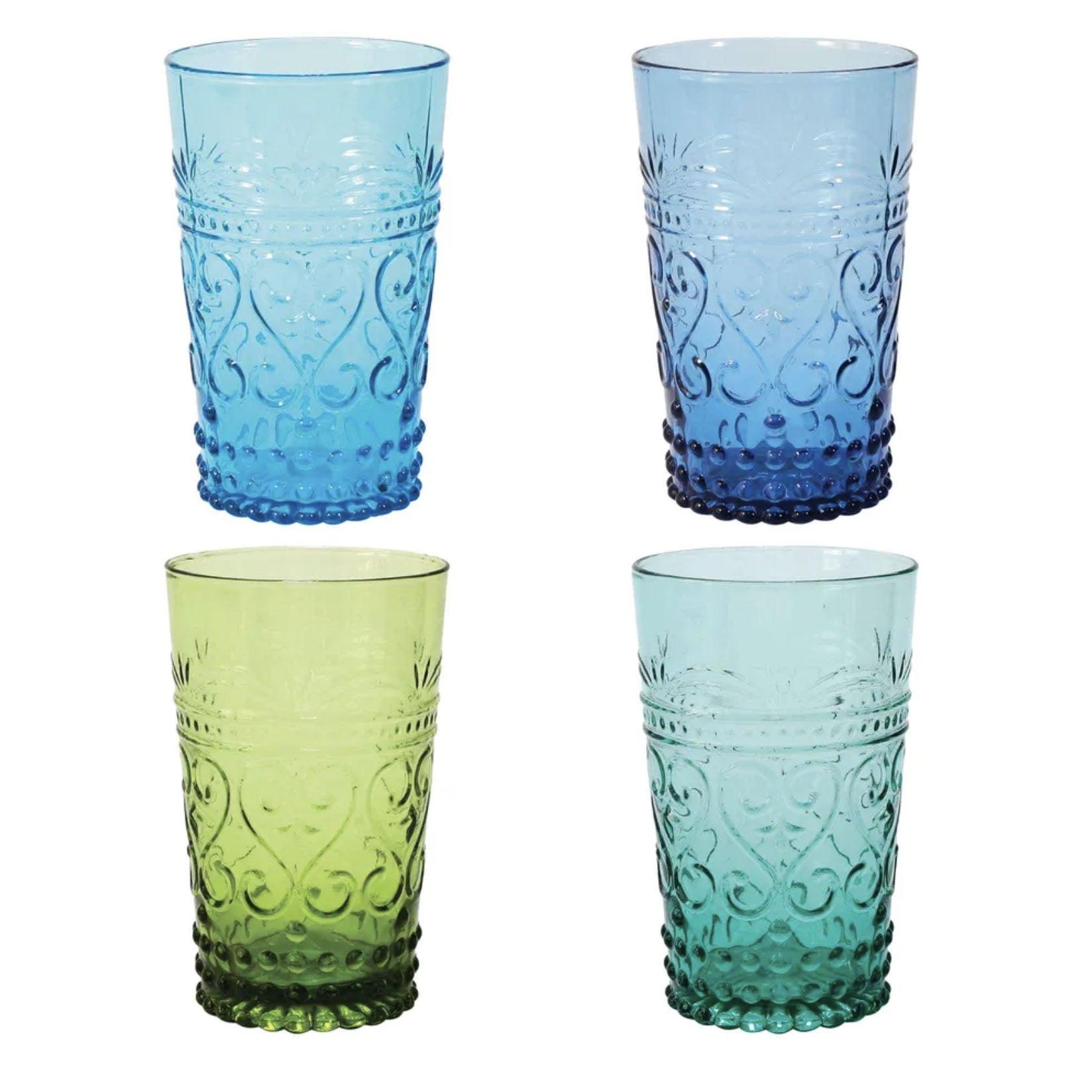 RSTC  Ocean Marine Glass Tumbler | Set of 4 available at Rose St Trading Co