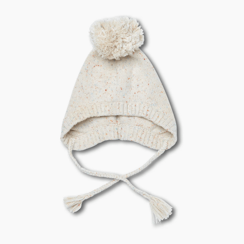 Walnut  Olive Beanie | Beige Speckle available at Rose St Trading Co
