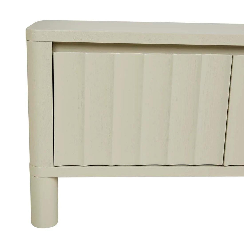 Oliver Fluted Entertainment Unit | Putty - Rose St Trading Co