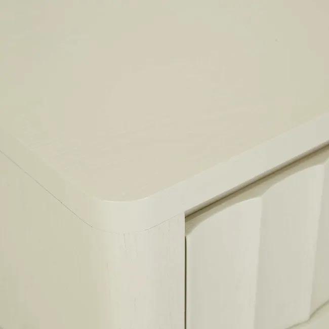 Oliver Fluted One Drawer Bedside | Putty - Rose St Trading Co