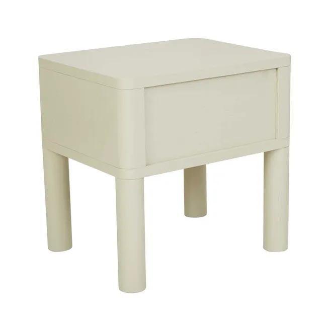 Oliver Fluted One Drawer Bedside | Putty - Rose St Trading Co