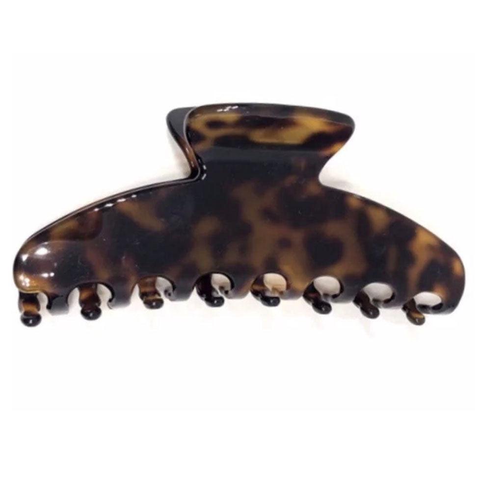 Hair Flair  Oversized Claw - Dark Tortoise available at Rose St Trading Co