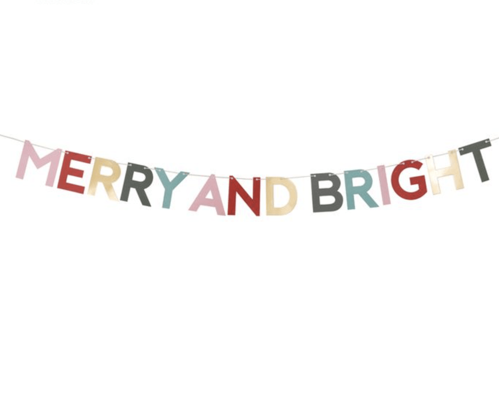 RSTC  Paper Garland | Christmas Bright available at Rose St Trading Co
