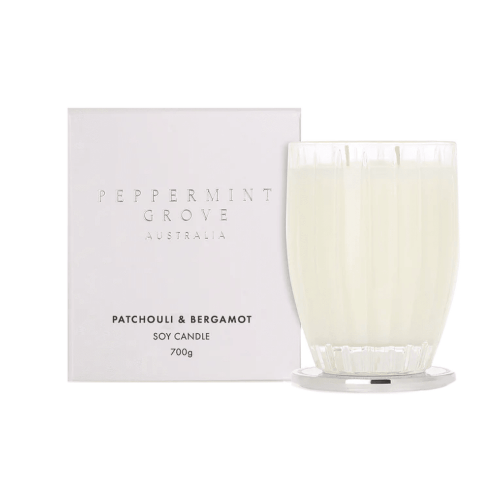 Peppermint Grove  Patchouli + Bergamot | Large Candle available at Rose St Trading Co