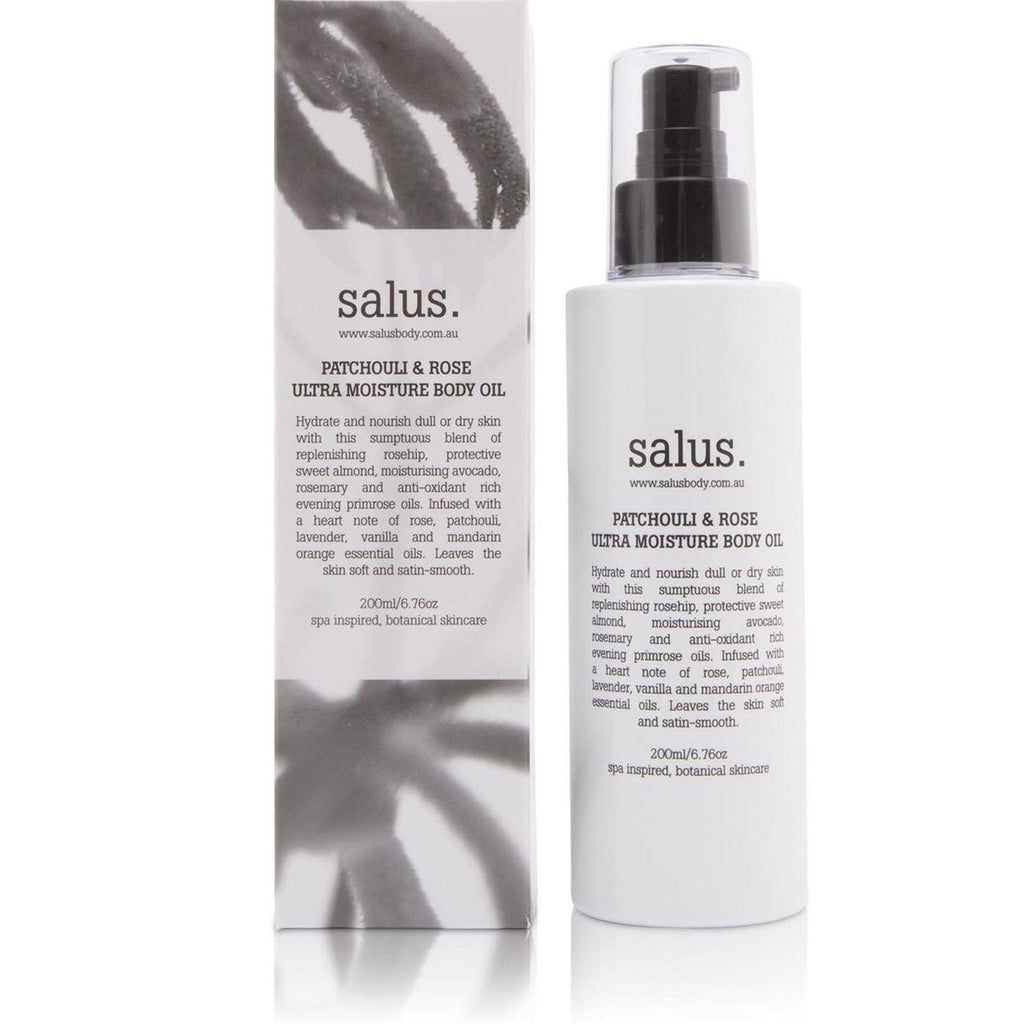 SALUS  Patchouli  Rose Ultra Moisture Body Oil available at Rose St Trading Co