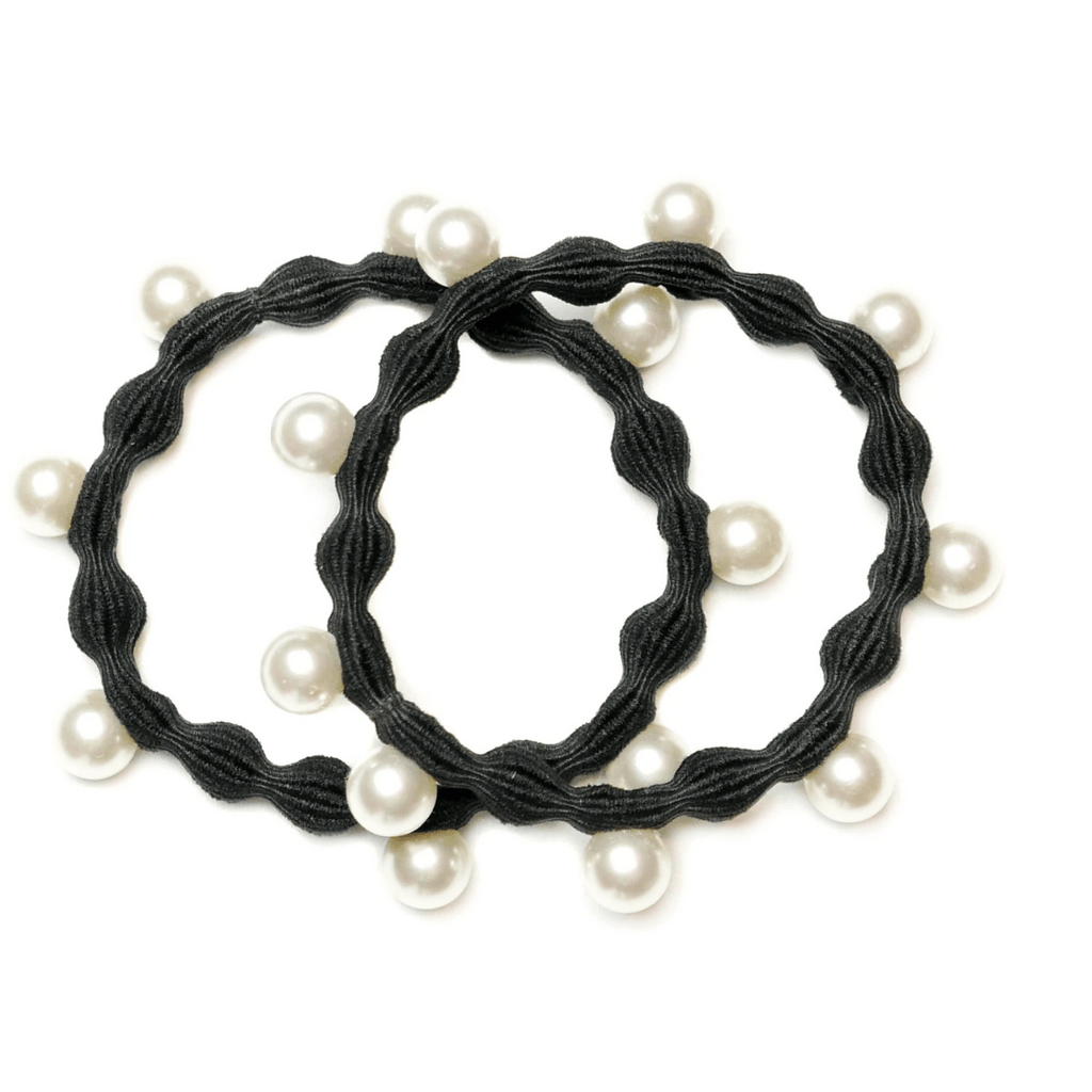 Hepburn & Co  Pearl Elastics | Black available at Rose St Trading Co