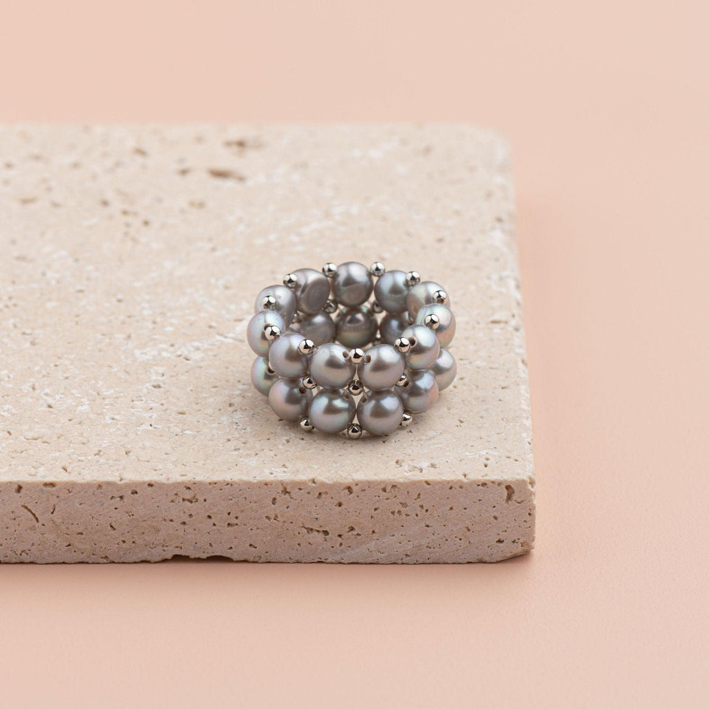 RSTC  Pearl Two Row Ring available at Rose St Trading Co