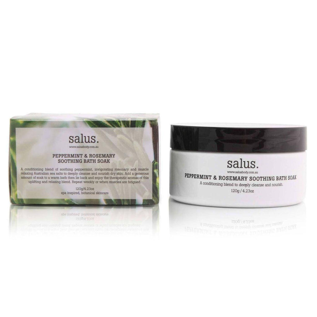 SALUS  Peppermint  Rosemary Soothing Bath Soak available at Rose St Trading Co