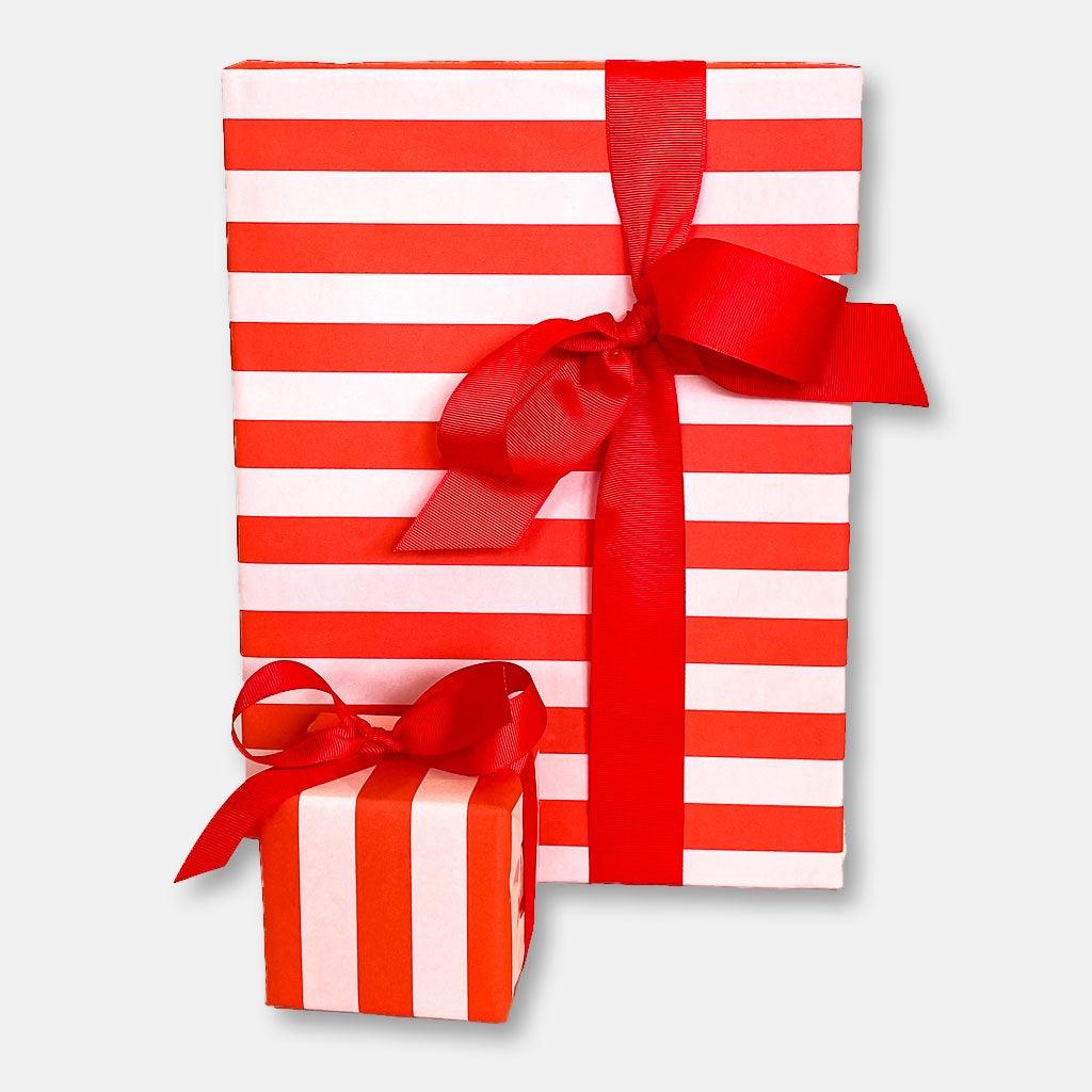 RSTC  Pink & Red Striped Gift Wrapping available at Rose St Trading Co